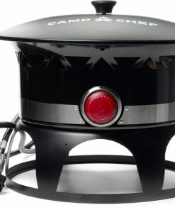 Camp Chef Redwood Gas Fire Pit with Lid and Heat-Dispersing Lava Rocks